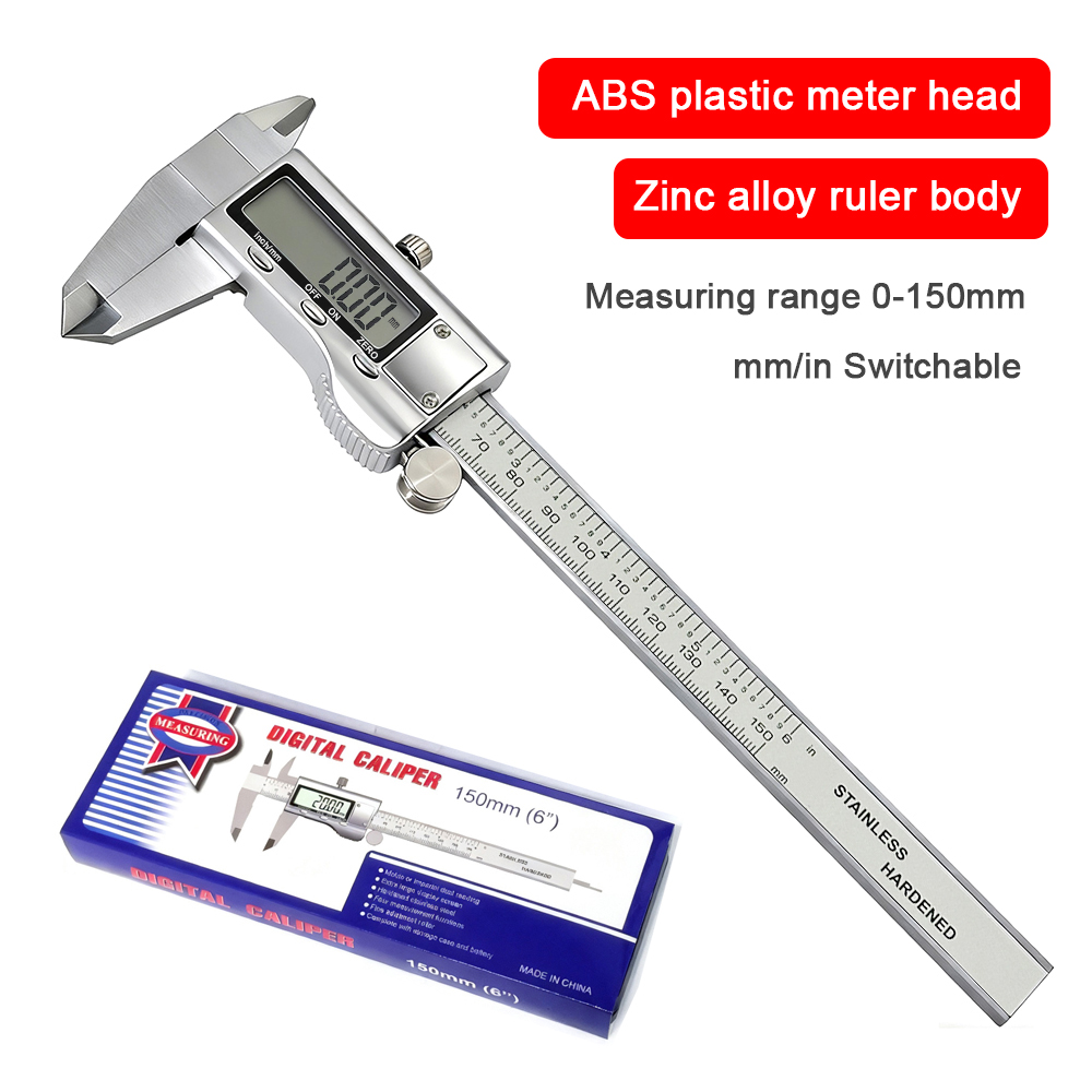 Digital Caliper 150Mm Stainless Steel - Paquímetro Digital de Liga de Zinco