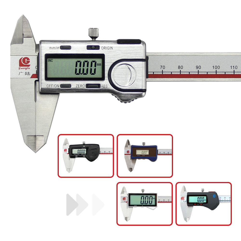 Digital Caliper 150Mm Stainless Steel - Paquímetro digital Guanglu de alta precisão/Bluetooth/absoluto/solar,