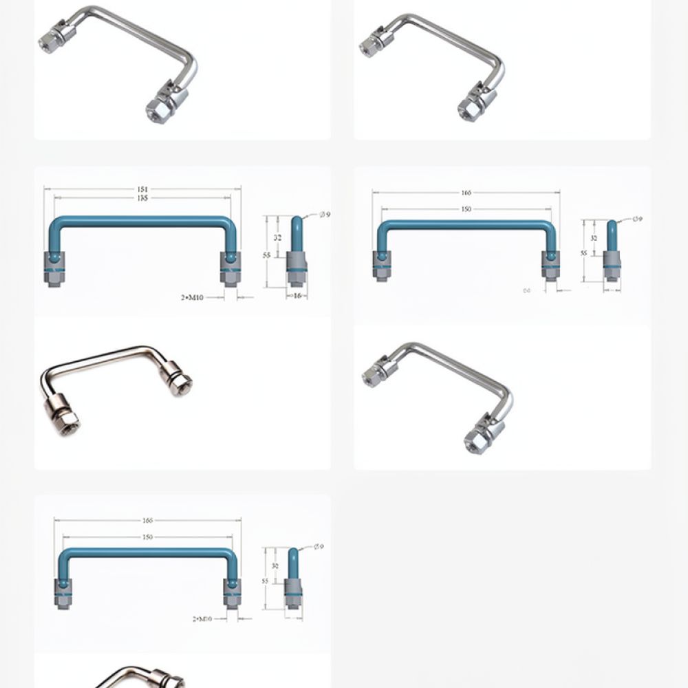 Industrial Tools - Puxador dobrável de montagem embutida para