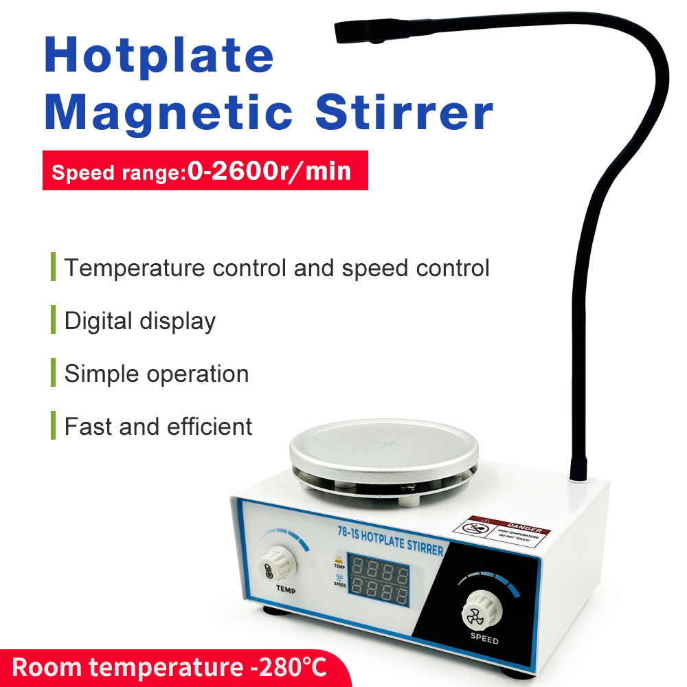 Lab Magnetic Stirrer Hot Plate - Agitador Magnético Aquecedor 2L com Plugue