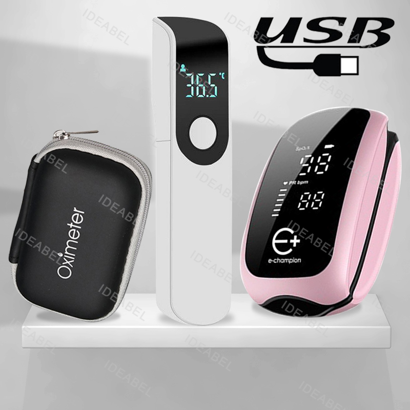 Pulse Oximeter Fingertip Rechargeable - Oxímetro de Pulso Recarregável com Cordão,