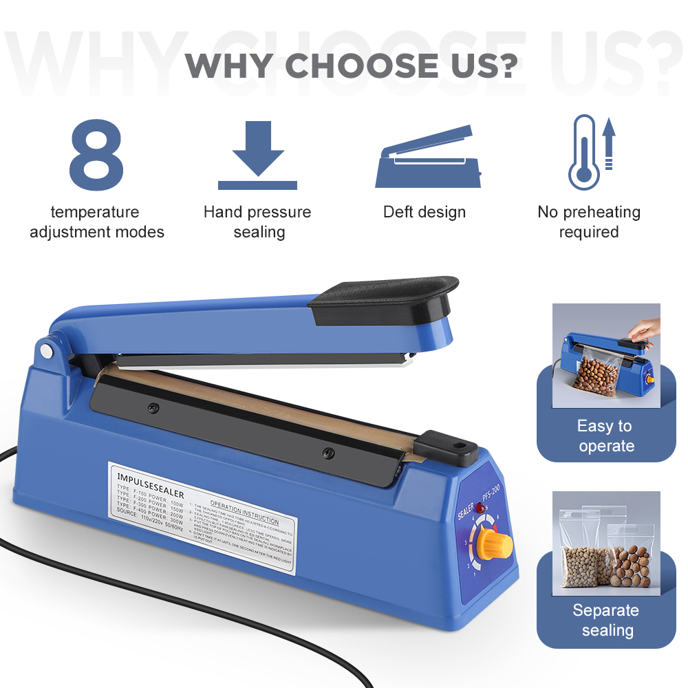 Máquina seladora de impulso co - Plastic Bag Impulse Heat Sealer avaliação e preço