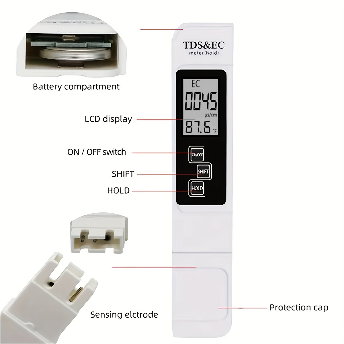 Caneta de detecção de qualidad - Ph Meter Digital Water Tester avaliação e preço