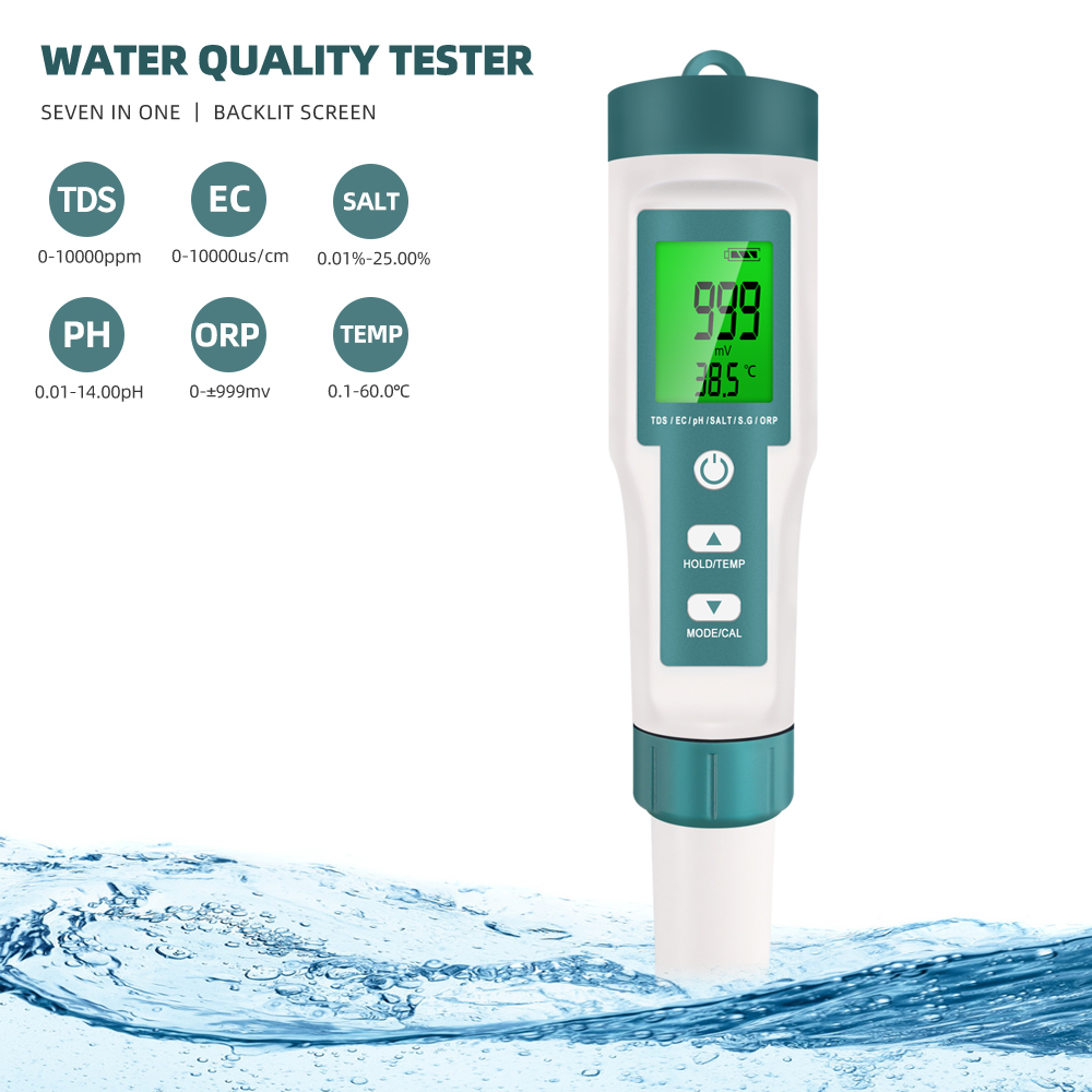 7 em 1 ph tds ec orp salinidad - Ph Meter Digital Water Tester avaliação e preço