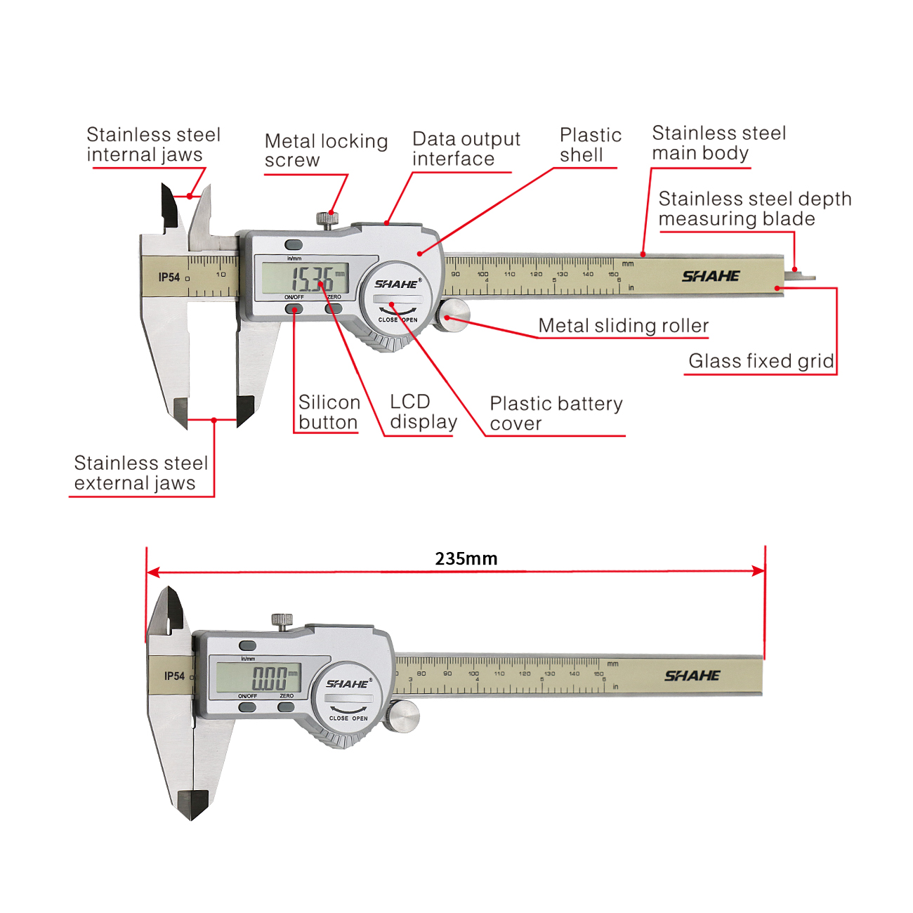Paquímetro Digital Shahe 0-150 - Digital Caliper 150Mm Stainless Steel avaliação e preço