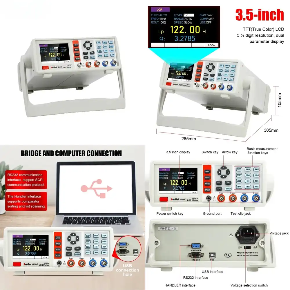 Medidor LCR Digital de Bancada - Test Instruments avaliação e preço